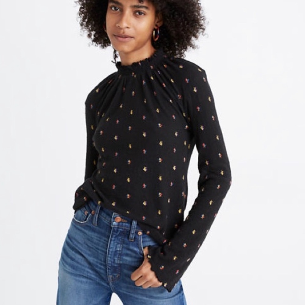 Madewell Mockneck Long Sleeve Top / texture and thread
